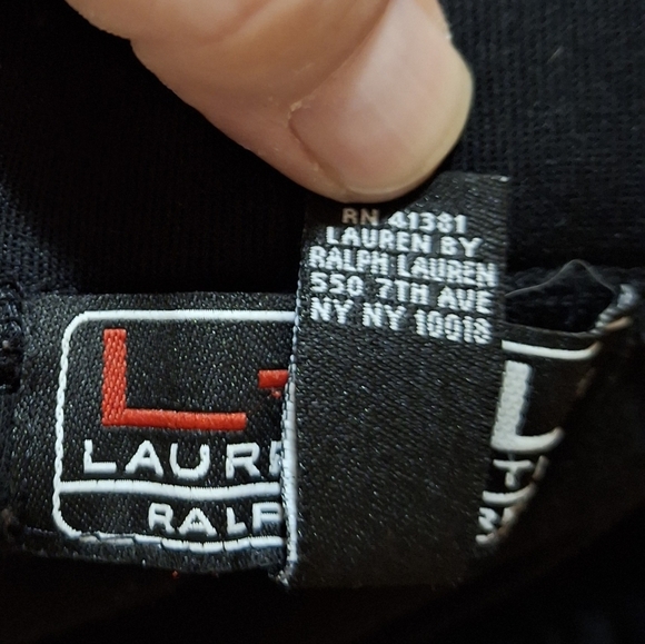 Ralph Lauren Active Women's Black Side-Stripe Jersey Pant. - Picture 9 of 10